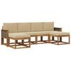 vidaXL Ensemble de canap&eacute;s d'ext&eacute;rieur 6 pc Naturel et Beige Polyester
