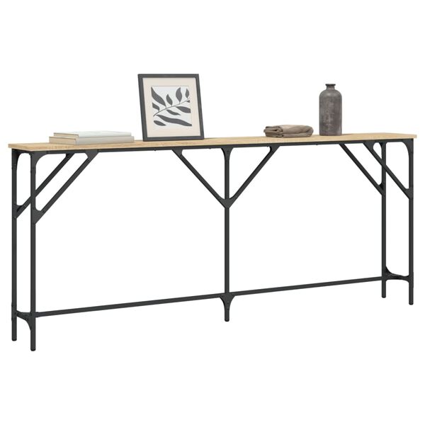 vidaXL Table console ch&ecirc;ne sonoma 180x23x75 cm bois d'ing&eacute;nierie