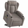 vidaXL Fauteuil inclinable de massage Taupe Tissu