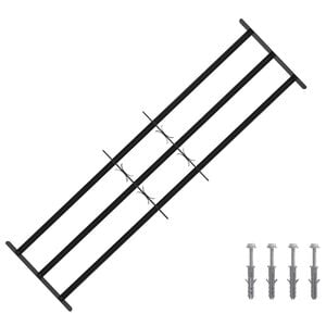 vidaXL Grille de s&eacute;curit&eacute; pour fen&ecirc;tres avec 3 barres transversales
