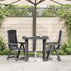 vidaXL Table de jardin Anthracite 80x75x72 cm Plastique