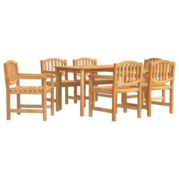 vidaXL Ensemble &agrave; manger de jardin 7 pcs Bois de teck solide