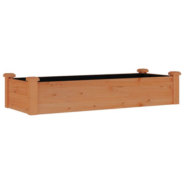 vidaXL Lit surélevé de jardin doublure 120x45x25 cm bois massif sapin