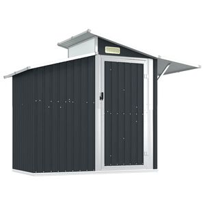vidaXL Abri de jardin Anthracite 270x130x208,5 cm M&eacute;tal galvanis&eacute;