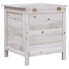 vidaXL Boîte de rangement de jardin blanc bois massif de sapin