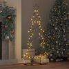 vidaXL Arbre de No&euml;l en m&eacute;tal avec support Noir 125 cm Acier