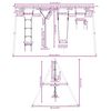 vidaXL Jeu extérieur de balançoire, trapèze échelle et corde à disque