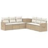 vidaXL Ensemble de Canap&eacute;s 7 pc Beige et blanc cr&egrave;me
