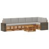 vidaXL Ensemble de canap&eacute;s d'ext&eacute;rieur 7 pc Naturel et gris clair