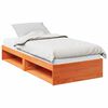 vidaXL Lit de jour avec matelas cire marron 90x200 cm bois pin massif