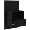 vidaXL Cabinet de chevet avec tiroir 2 pcs Ch&ecirc;ne noir 50 x 32,5 x 80cm
