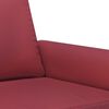 vidaXL Ensemble de canap&eacute;s 3 pcs et coussins rouge bordeaux similicuir