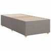 vidaXL Sommier &agrave; lattes de lit avec matelas Taupe 90x190 cm Tissu