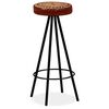 vidaXL Tabourets de bar lot de 2 cuir v&eacute;ritable