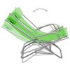 vidaXL Chaises &agrave; bascule lot de 2 Acier Vert