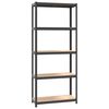 vidaXL &Eacute;tag&egrave;re de rangement 5 niveaux Anthracite Acier bois ing&eacute;nierie