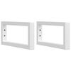 vidaXL Supports d'&eacute;tag&egrave;res pour lavabo 2 pcs blanc rectangulaire acier
