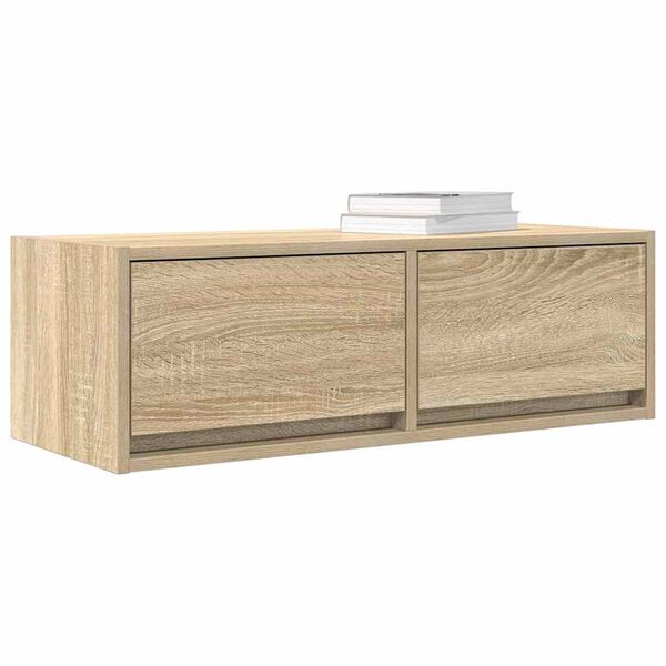 vidaXL Meubles TV 2 pcs ch&ecirc;ne sonoma 80x31x25,5 cm bois d'ing&eacute;nierie