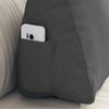 vidaXL Coussin de Dos Gris fonc&eacute; 60 x 20 x 50 cm tissu