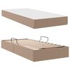 vidaXL Lit avec rangement et matelas 2 pcs Cappuccino Cuir