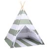 vidaXL Tente pour enfants Ray&eacute; Gris et blanc 120 x 120 x 150 cm