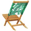vidaXL Chaises de jardin pliantes lot de 4 vert tissu et bois massif