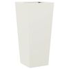 vidaXL Jardini&egrave;res 2 pcs blanc 35x35x75 cm acier