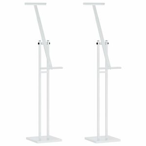 vidaXL Pr&eacute;sentoirs de salon 2 pc Blanc 26,5 x 26,5 x 150 cm Acier