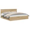 vidaXL Cadre de lit Ch&ecirc;ne Sonoma 200 x 200 cm Bois Ing&eacute;nierie