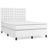 vidaXL Sommier &agrave; lattes de lit avec matelas Blanc 140x190cm Similicuir