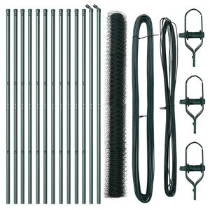 vidaXL Poteau de cl&ocirc;ture. Vert