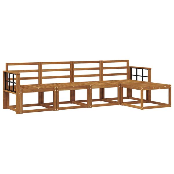 vidaXL Ensemble de canap&eacute;s d'ext&eacute;rieur 5 pcs Naturel