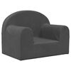 vidaXL Canap&eacute; pour enfants anthracite peluche douce