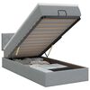 vidaXL Lit ottoman avec matelas Gris clair 100 x 200 cm Tissu