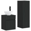 vidaXL Ensemble de mobilier de salle de bain 2 pc Noir