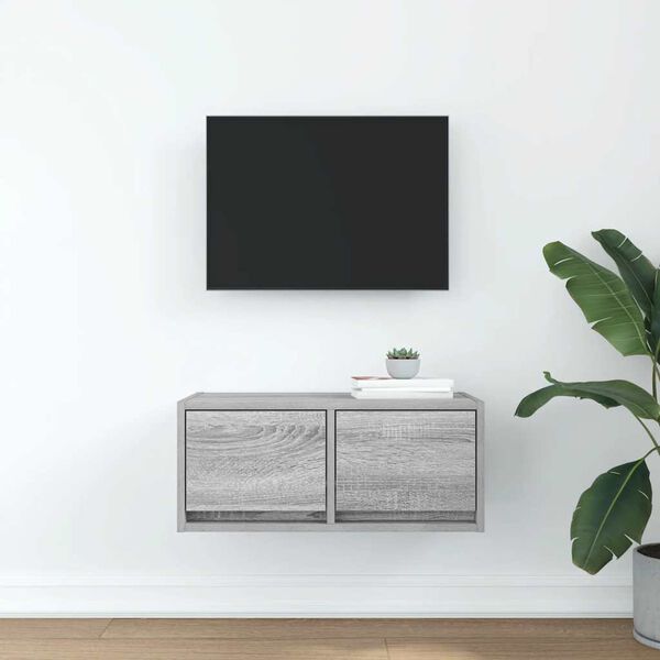 vidaXL Meuble TV sonoma gris 60x31x25,5 cm bois d'ingénierie