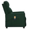 vidaXL Fauteuil de massage Vert foncé Tissu