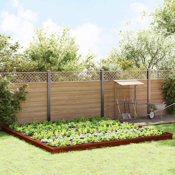 vidaXL Cl&ocirc;tures anti-limaces 20 pcs Rouill&eacute;