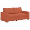 vidaXL Canap&eacute; deux places rouge orang&eacute; 180x77x82 cm en tissu velours c&ocirc;tel&eacute;