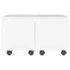 vidaXL Table basse Blanc brillant 60x60x35 cm Bois d'ing&eacute;nierie