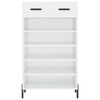 vidaXL Armoire &agrave; chaussure Blanc brillant 60x35x105 cm Bois ing&eacute;nierie