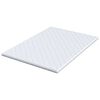 vidaXL Surmatelas en Coco Blanc 140 x 200 cm Tissu jacquard