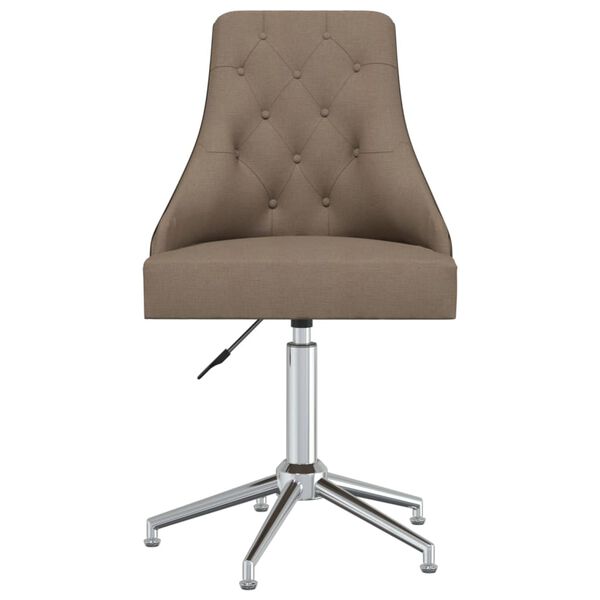 vidaXL Chaises pivotantes &agrave; manger lot de 4 taupe tissu