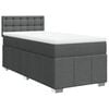 vidaXL Sommier &agrave; lattes de lit avec matelas Gris fonc&eacute; 100x200cm Tissu
