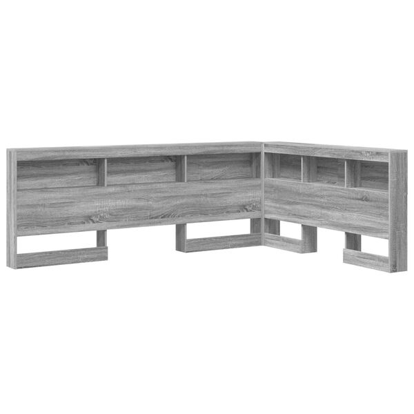vidaXL Tête de lit de rangement Gris Sonoma 160 cm Bois d'ingénierie