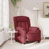 vidaXL Fauteuil inclinable électrique Rouge bordeaux Tissu