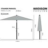 Madison Parasol de jardin Paros II Luxe 300 cm lueur dorée