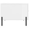 vidaXL Table basse blanc brillant 50x50x40 cm bois d'ing&eacute;nierie