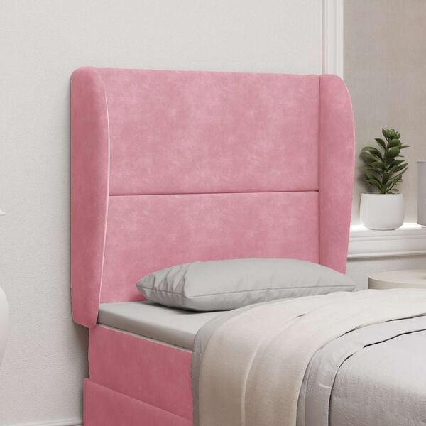 vidaXL Oreille de t&ecirc;te de lit Rose 80 x 23 x 6 cm Velours