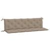 vidaXL Coussins de banc jardin lot de 2 taupe 180x50x7 cm tissu Oxford